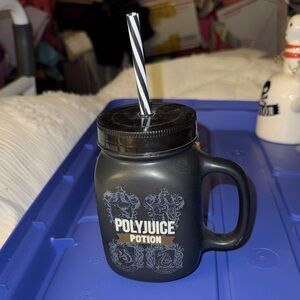 Harry Potter Polyjuice Potion Black Mug with Straw